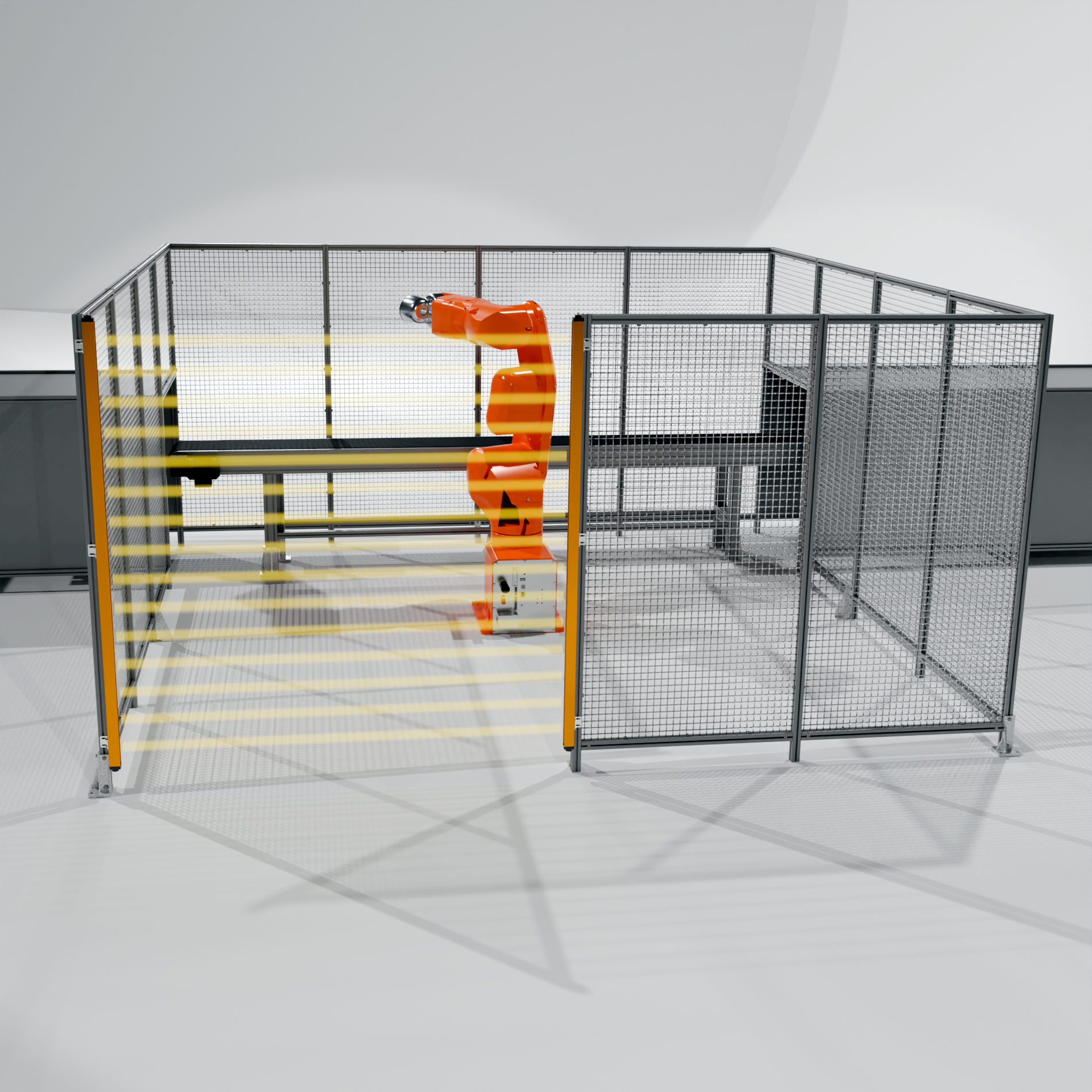nicht-trennende Schutzeinrichtung mit Lichtvorhang