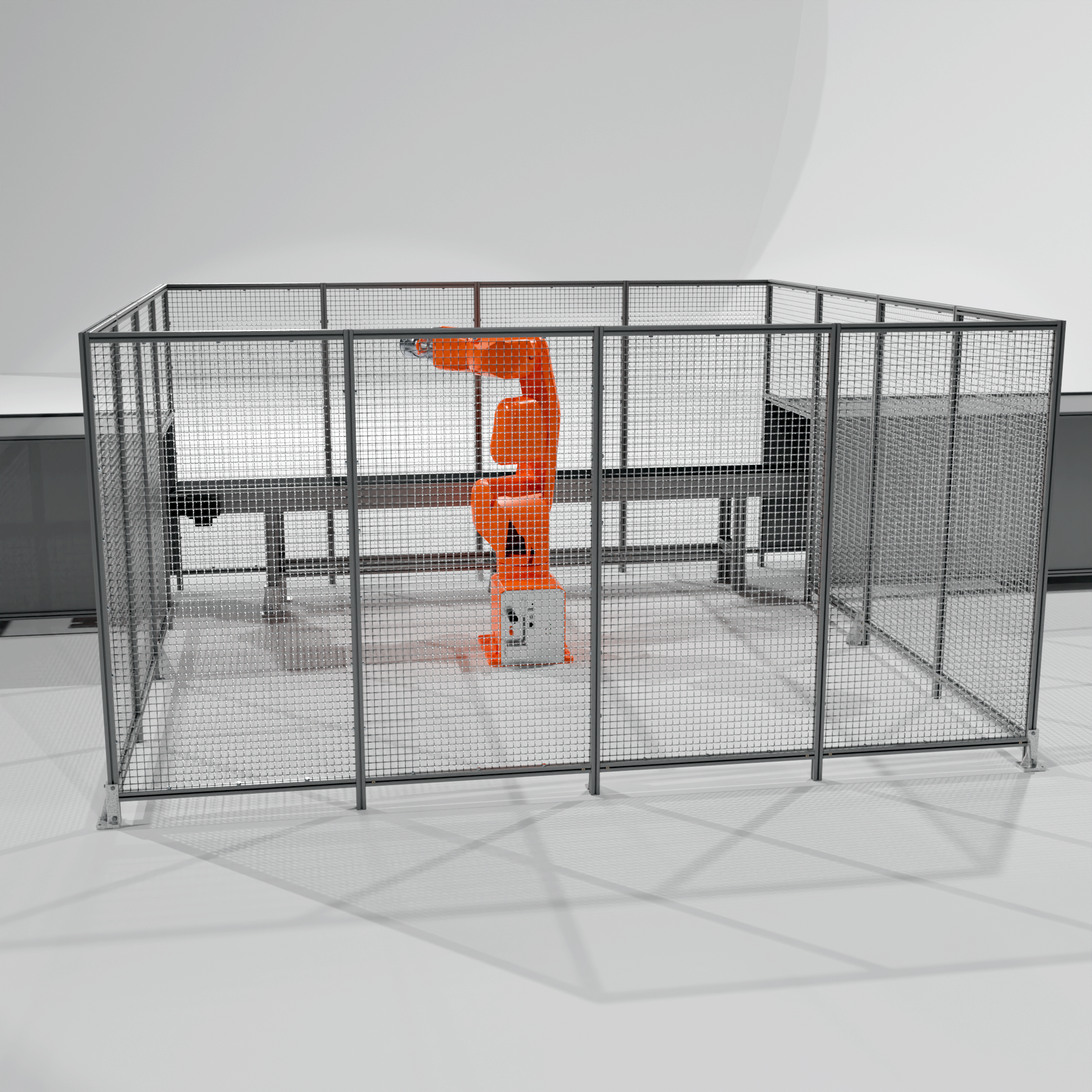 feststehende trennende Schutzeinrichtung
